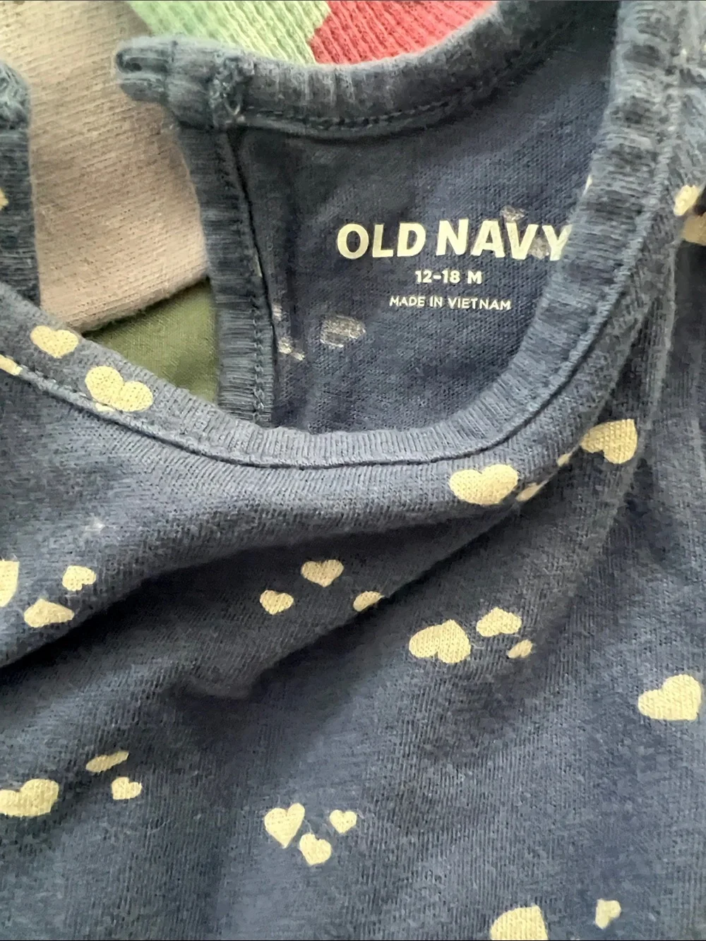 Old Navy & carters Baby rompers in Navy, Mint & Lavender - Set of 3